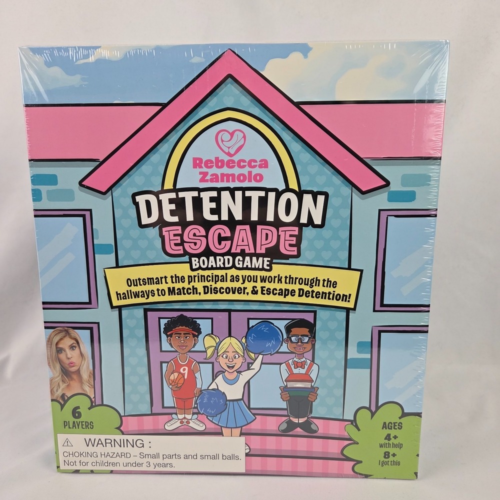 New Sealed Detention Escape Board Game by Rebecca Zamolo ZamFam 6 players 8+